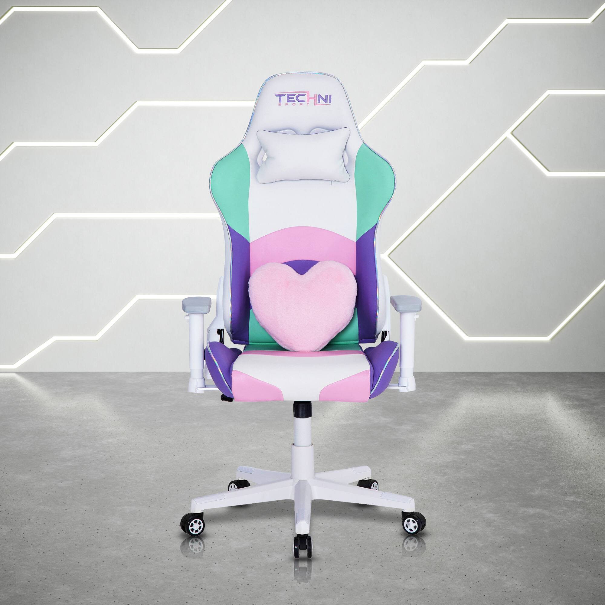 GOODSILO - Stylish Gaming Chair with Ergonomic Support and Adjustable Features for Comfortable Play Sessions - Pink