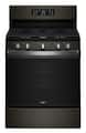 Whirlpool - 30 in. Wide 5 burners 5.0 cu. ft. Freestanding Gas Range with Air Cooking Technology and Steam Clean - Black Stainless Steel