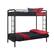 Angle. Hivvago - Hivvago Twin over Full Futon Bunk Bed Sleeper Sofa in Metal - Black.