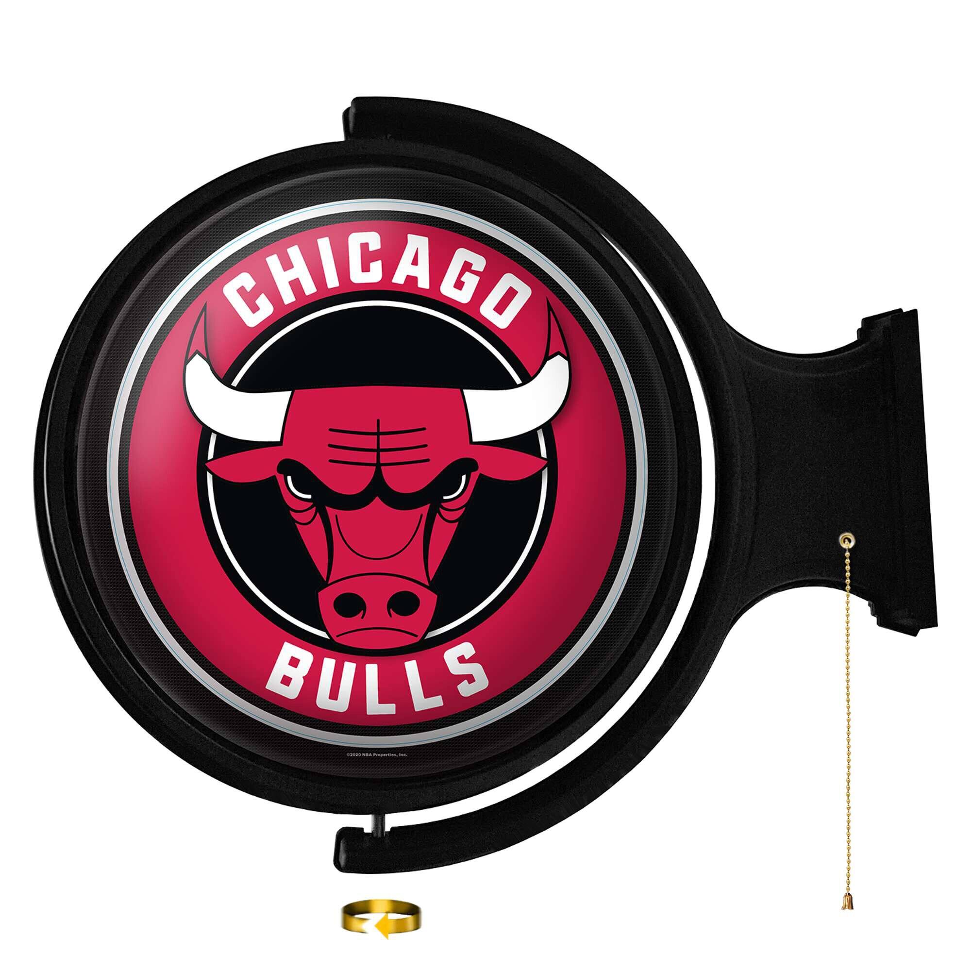 Chicago Bulls 21'' x 23'' Rotating Lighted Wall Sign