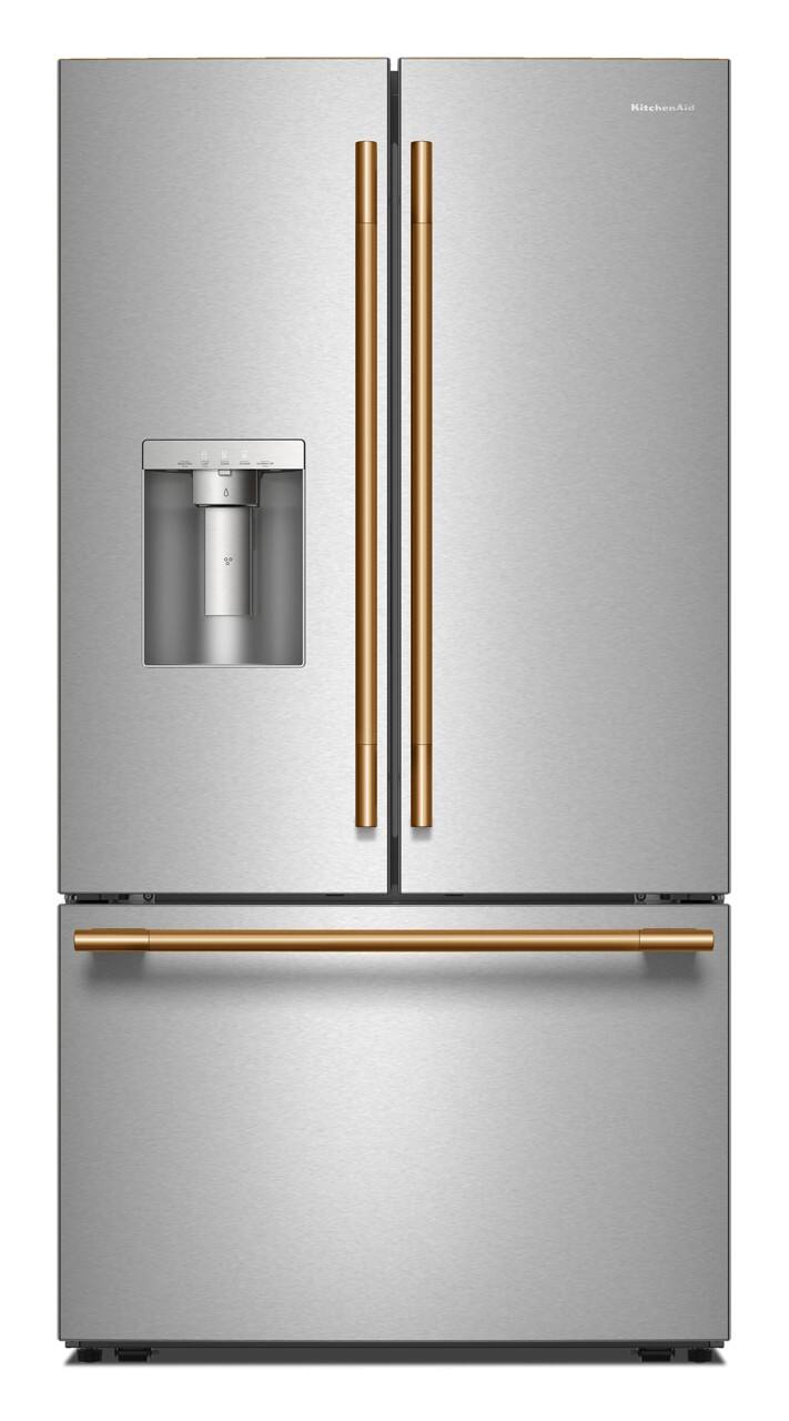 Alt View 20. KitchenAid - 36 in. Wide 30 cu. ft. French Door Refrigerator with Exterior Water and Ice - PrintShield Stainless.