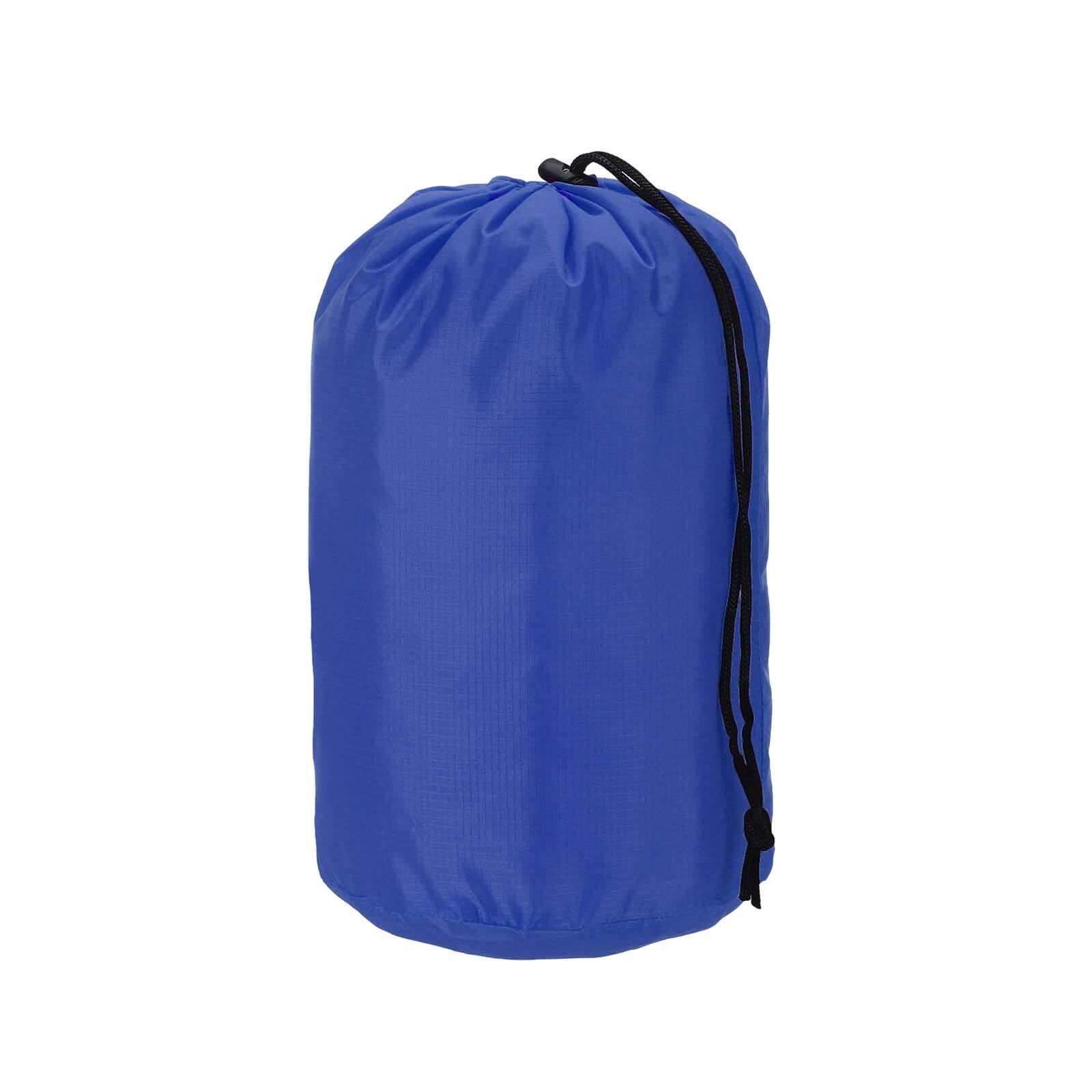 Front. Unique Bargains - Stuff Sack, Nylon Waterproof Storage Sack, Portable Drawstring Dry Bag with Toggle, 4x8Inch, for Camping - Dark Blue.