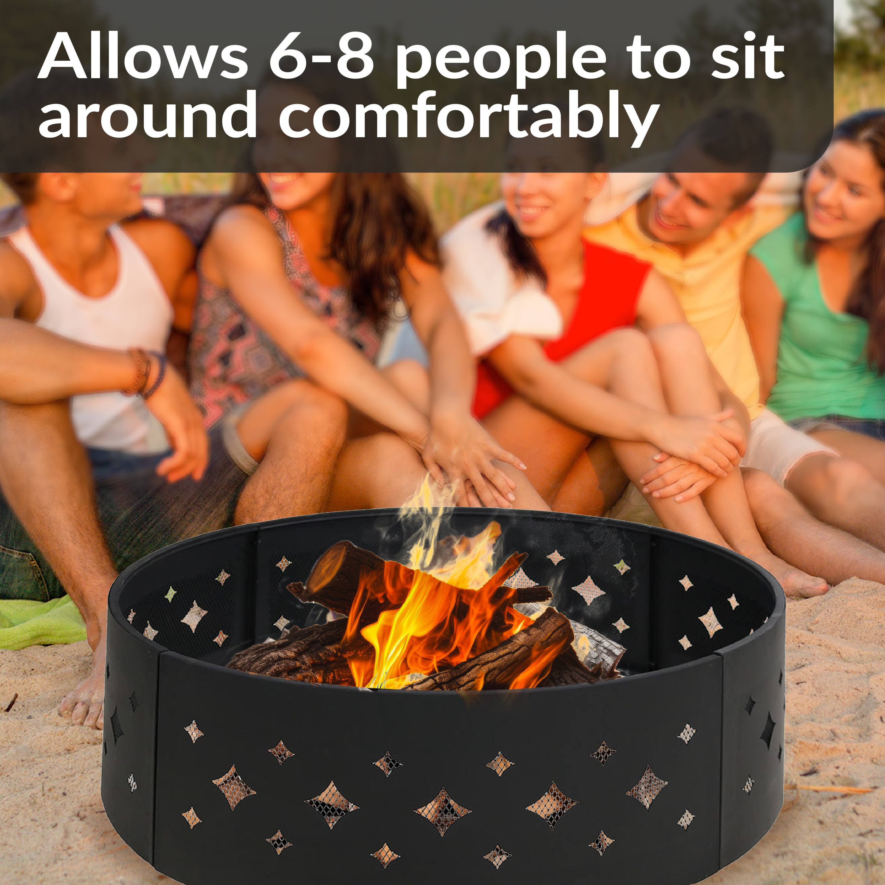 Allows 6-8 people to sit around comfortably
