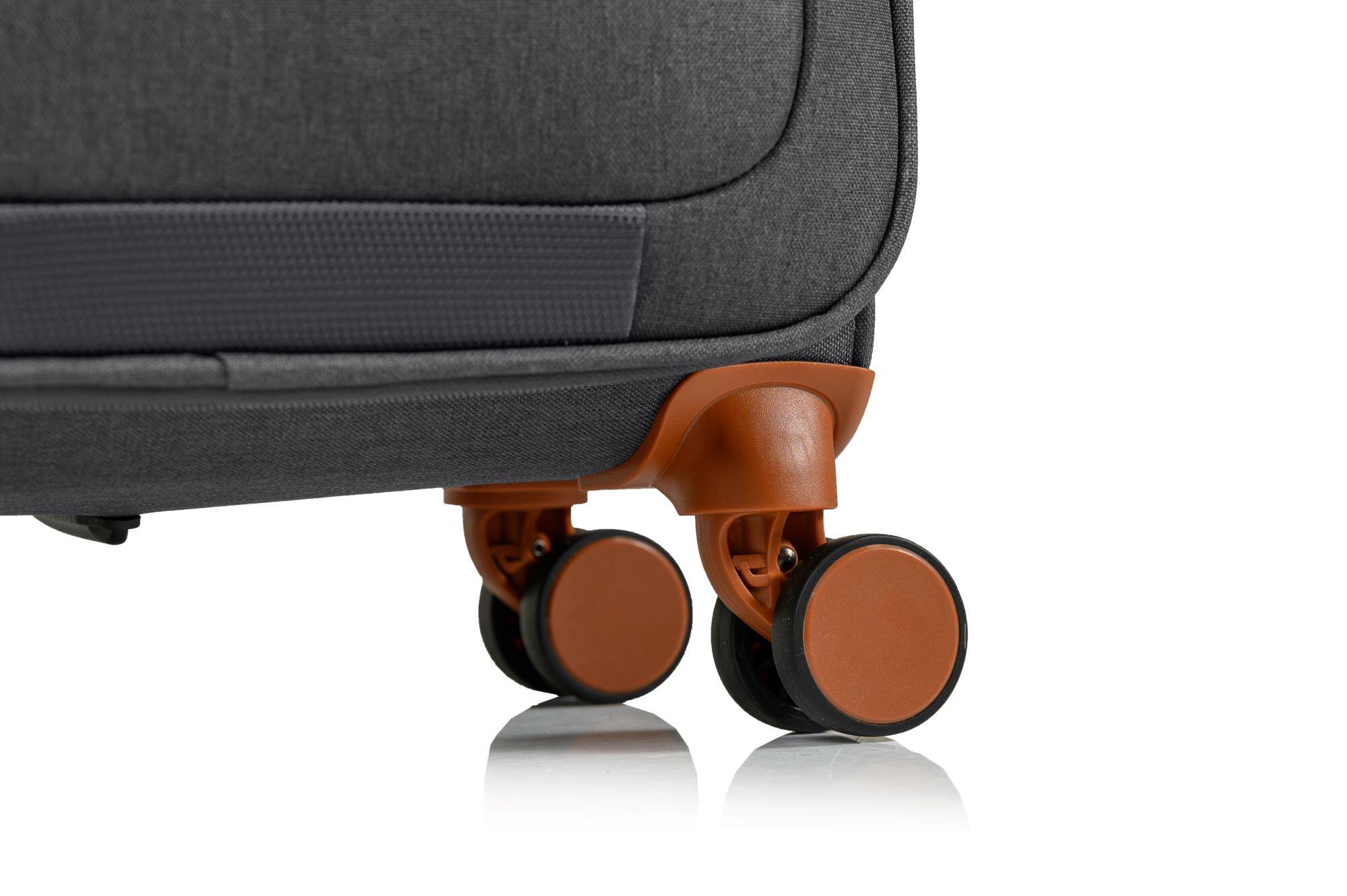 Alt View 1. Champs - Classic II Collection 3 Piece Ultra Soft Side Luggage Set - Grey.