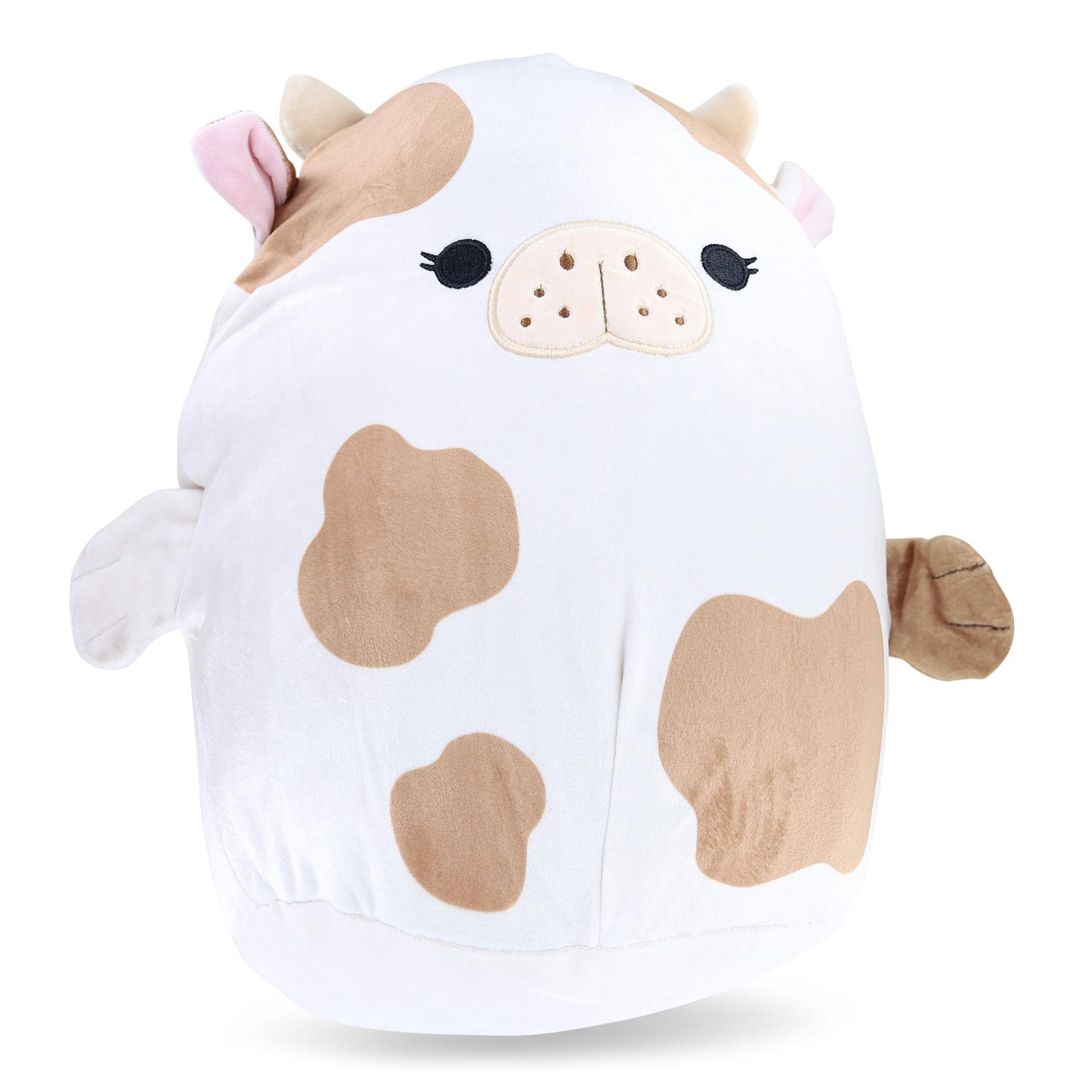 Front. Kellytoy - Squishmallow 12 Inch Sea Life Plush | Mopey the Light Brown Sea Cow - Brown.