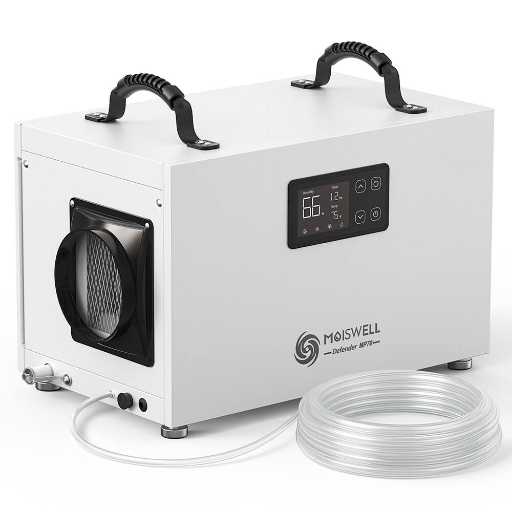Moiswell - 70 Pints Commercial Dehumidifier with Pump Portable for Home Crawlspace Basement