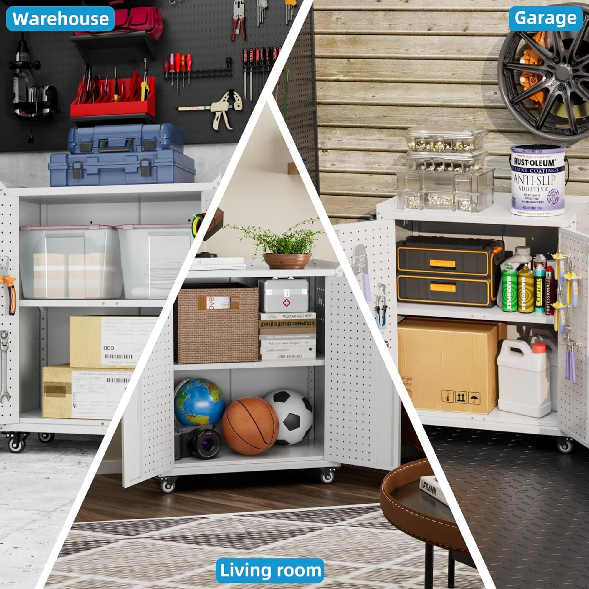 Warehouse  
Garage  
Living room  

RUST-OLEUM  
ANTI-SLIP ADDITIVE