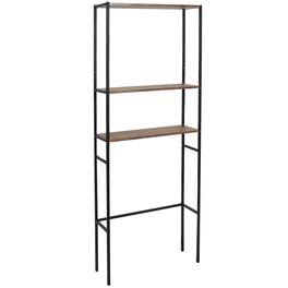 Sunnydaze - 3-Tier Over-the-Toilet Bathroom Storage Shelf - 71 in - Teak
