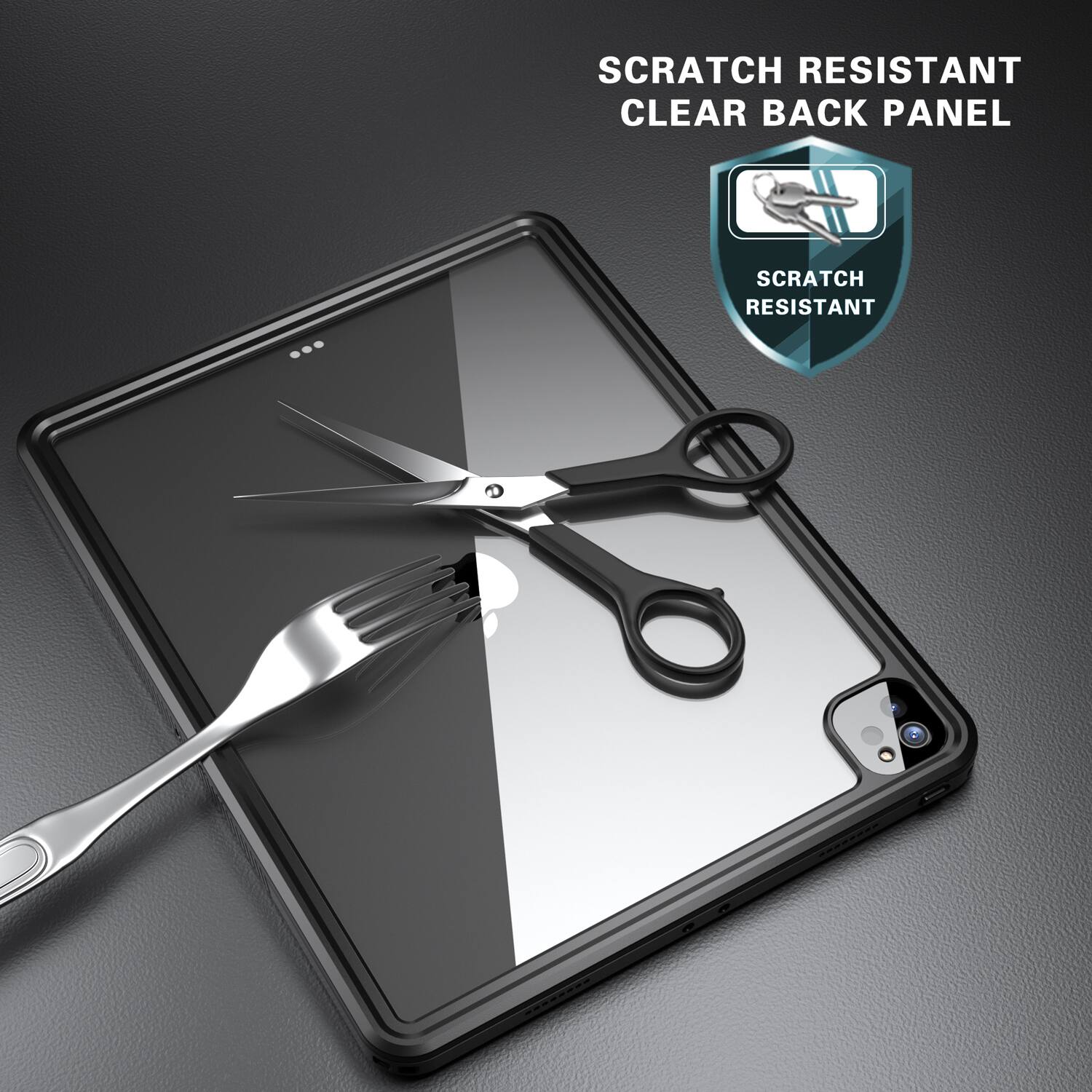 SCRATCH RESISTANT CLEAR BACK PANEL