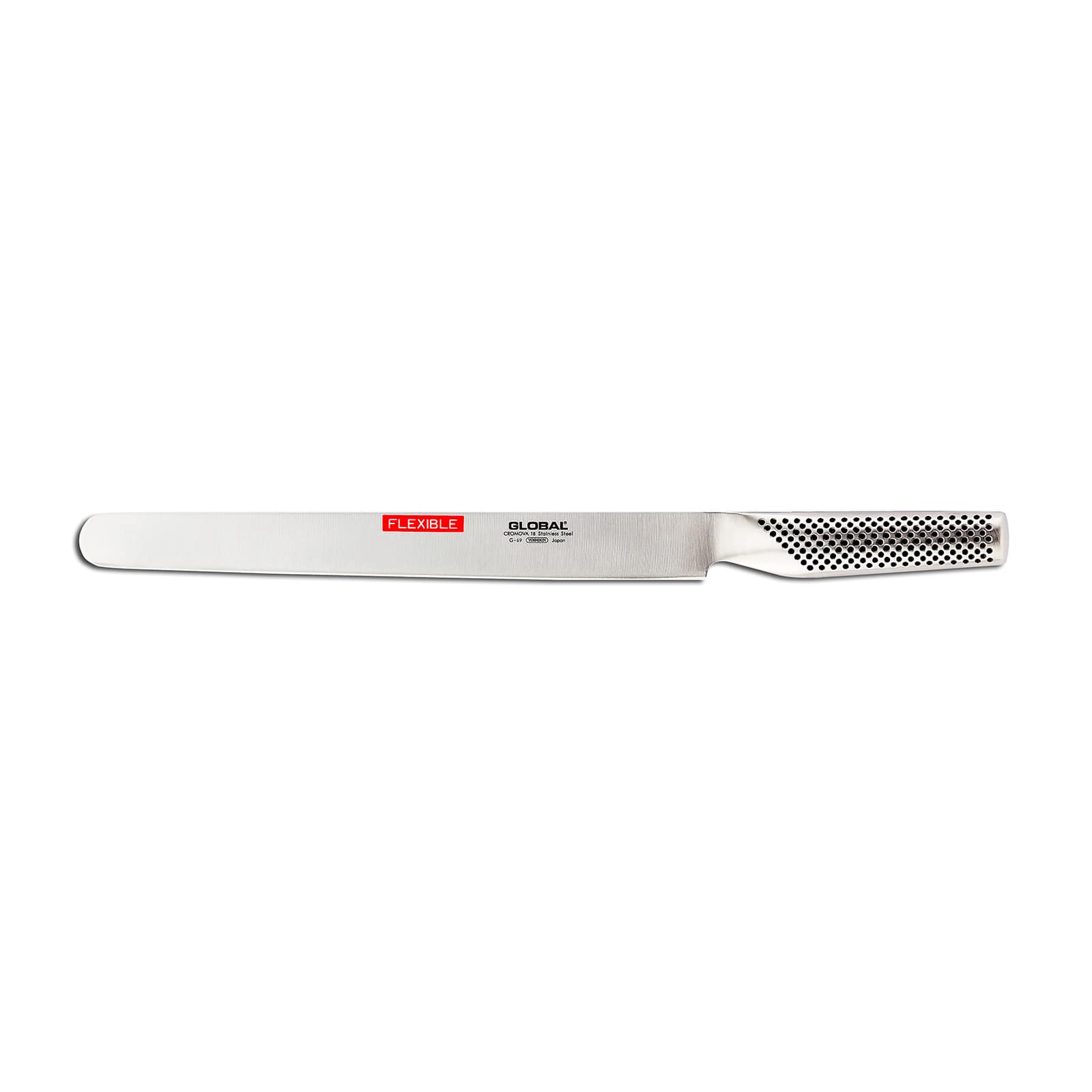 Global - 10-1/2-Inch Flexible Ham & Salmon Slicer - Silver