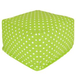 Majestic Home - Ottoman Pouf Polka Dot (Small) Lime - Green