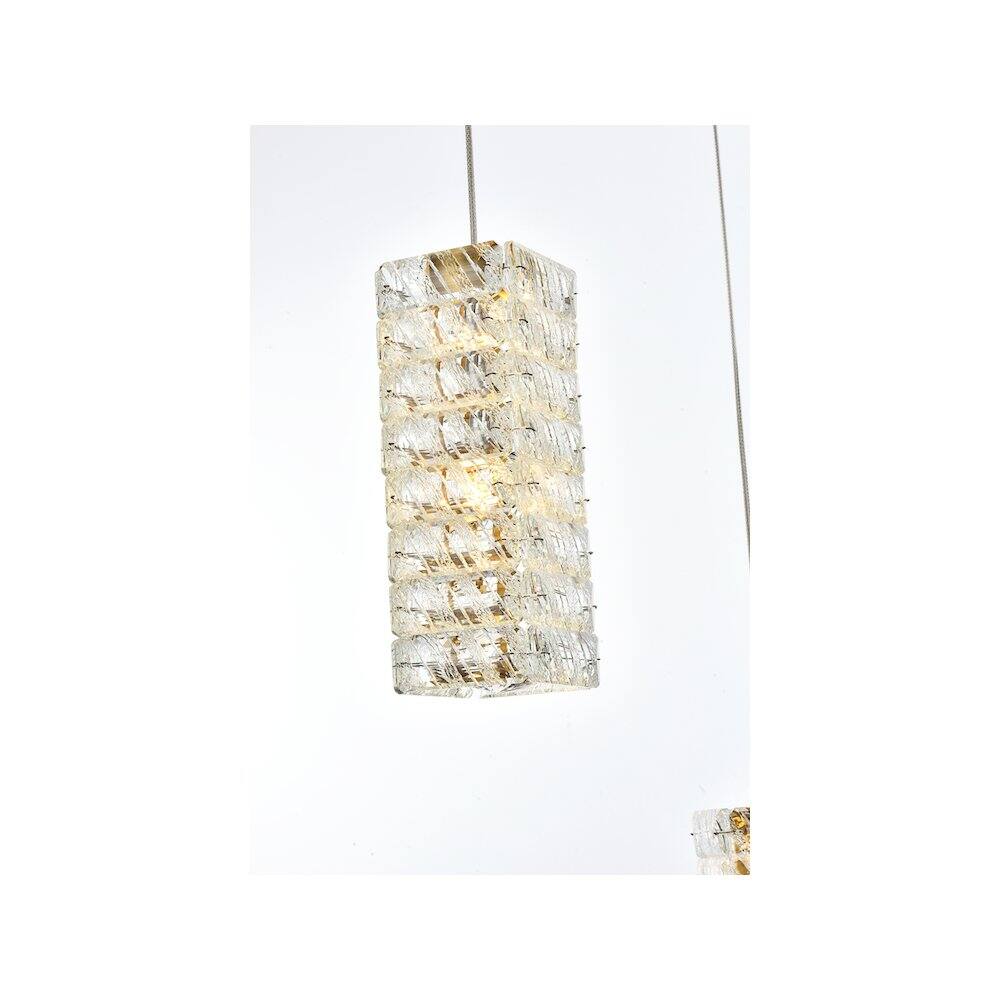 Alt View 4. Elegant Lighting - Aston 16 inch LED Pendant in Satin Gold - Satin Gold.
