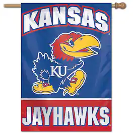 WinCraft - Kansas Jayhawks 28" x 40" Primary Logo Single-Sided Vertical Banner - Multicolor