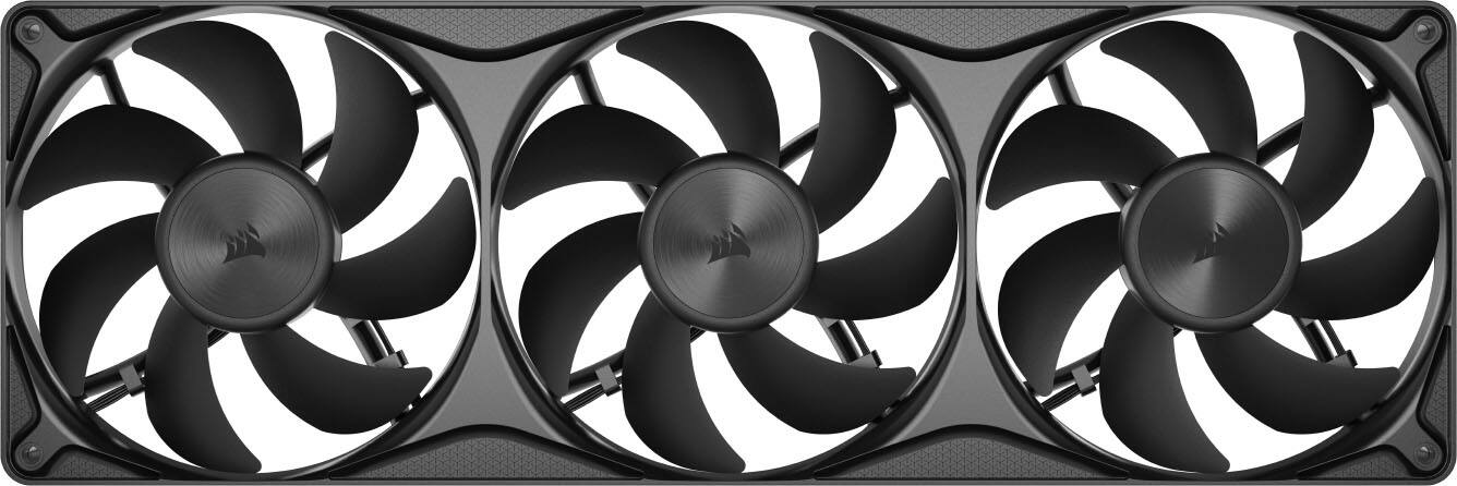 Back. CORSAIR - CORSAIR RS360 II Unified Frame PWM Fans - Black.