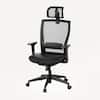 Front. FlexiSpot - FlexiSpot C4 Ergonomic Office Chair with Foam Seat Cushion, Adjustable Height, Lumbar Support & Swivel Desk Chair - Black.