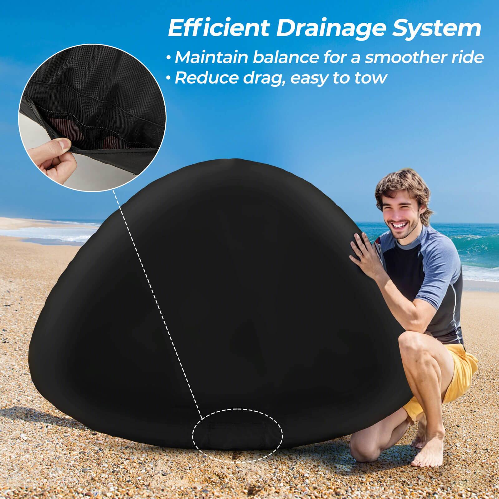 Efficient Drainage System

Maintain balance for a smoother ride

Reduce drag, easy to tow