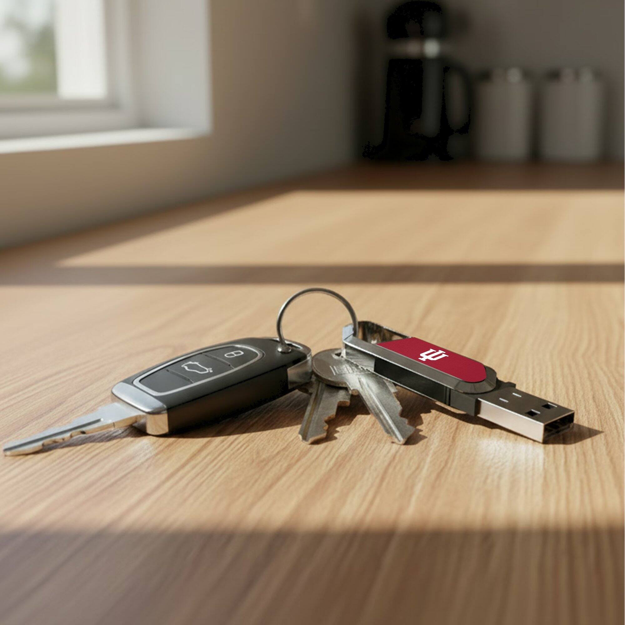 Alt View 3. Keyscaper - Indiana Hoosiers 16GB Clip USB Flash Drive - Multicolor.