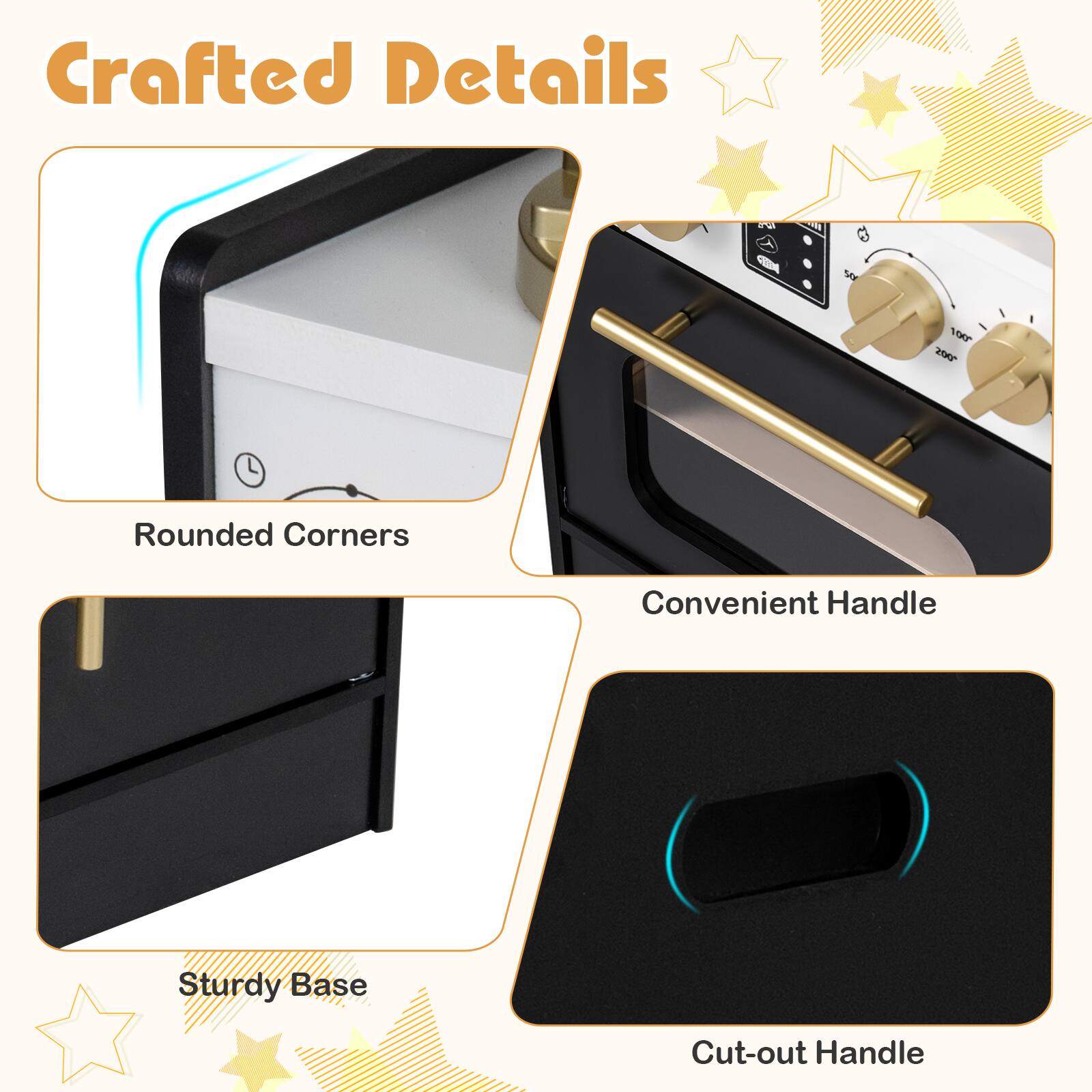 Crafted Details

- Rounded Corners
- Convenient Handle
- Sturdy Base
- Cut-out Handle