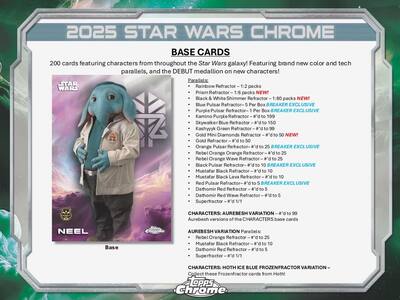 Topps Chrome 2025 Star Wars Value Box Topps Chrome 2025 Star Wars Value Box