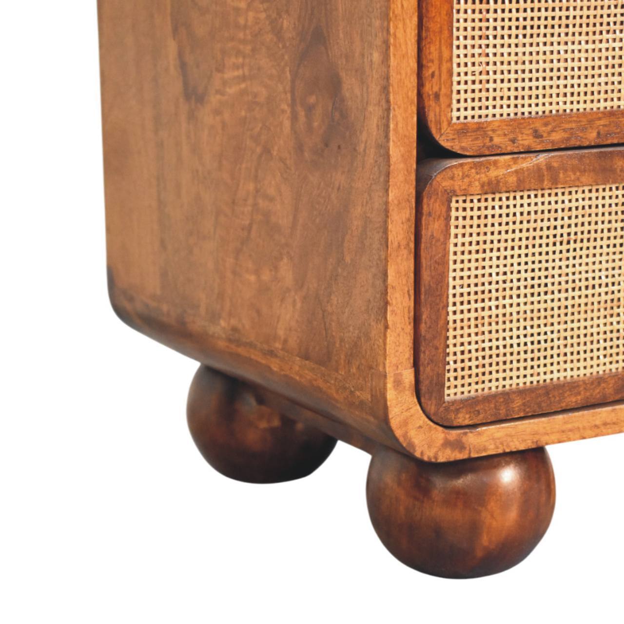 Alt View 4. Artisan Furniture - Artisan Furniture Solid Wood Larissa 2 Drawer Chestnut Nightstand - Chestnut.