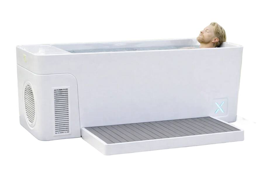 Front. Echelon - Smart Cold Plunge Tub with Heating & Cooling, LED Lights & 3-Stage Filtration - White.