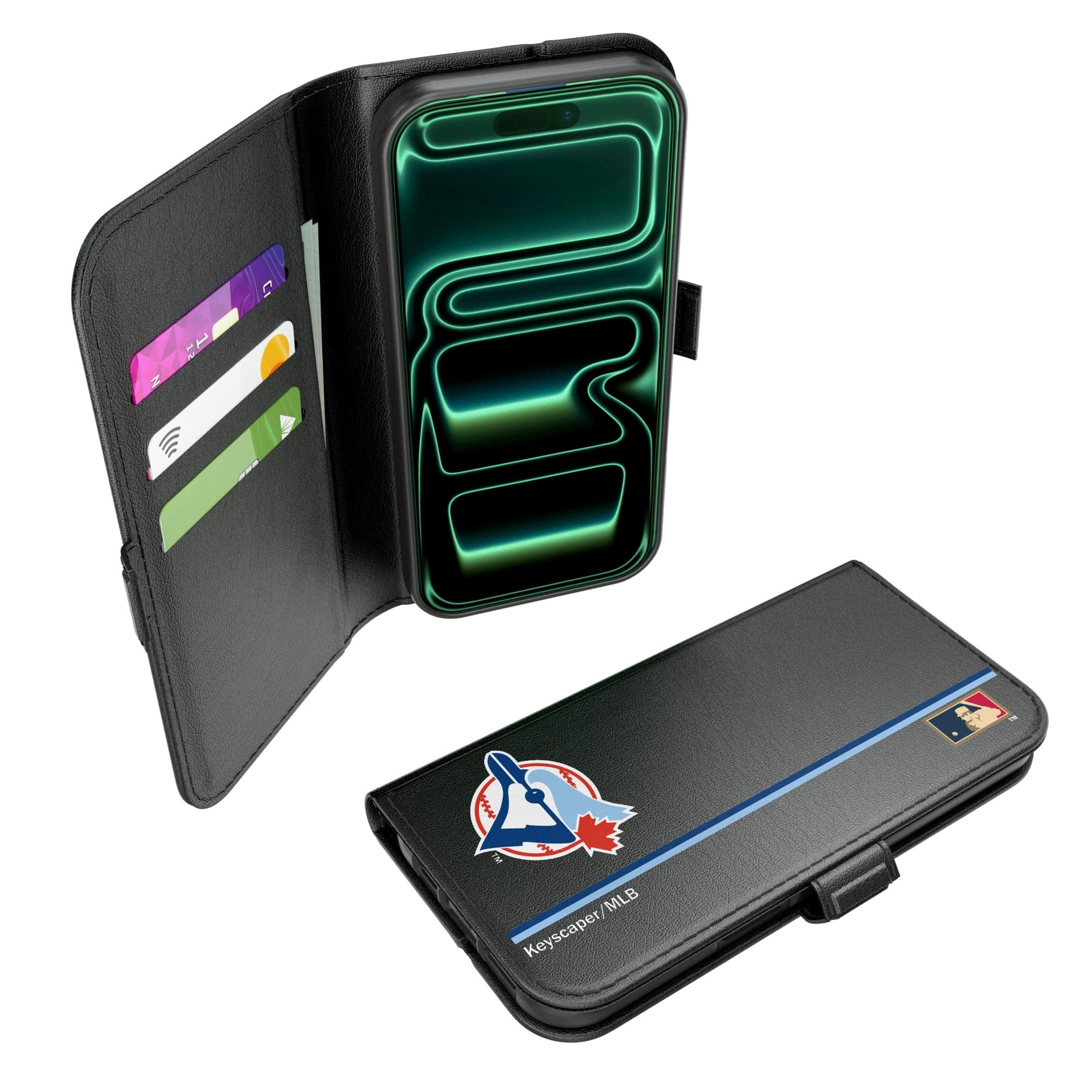 Keyscaper - MLB - Toronto Blue Jays iPhone Folio 2.0 Case - 17 Pro - Black price history on PriceWatchPro
