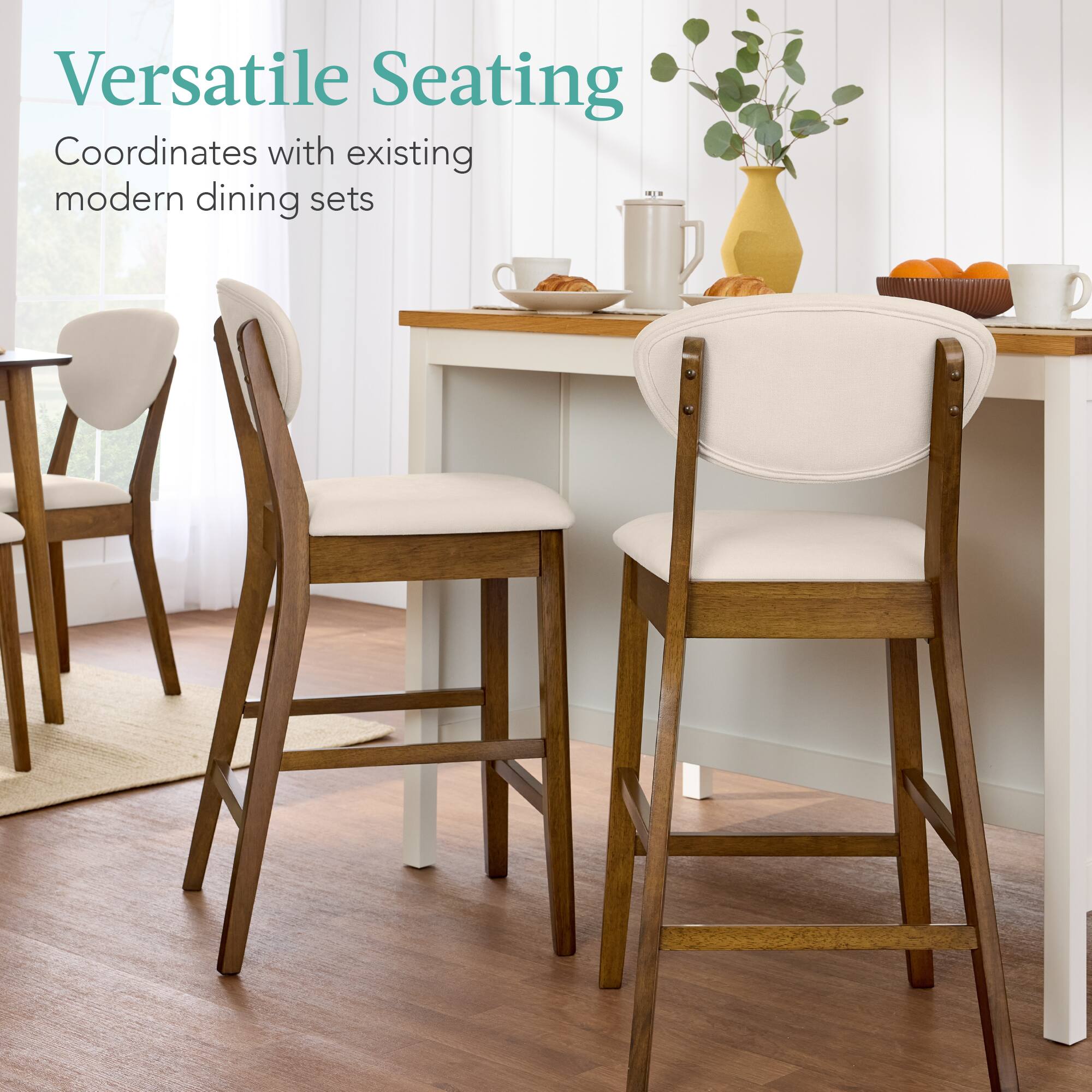 Versatile Seating  
Coordinates with existing modern dining sets