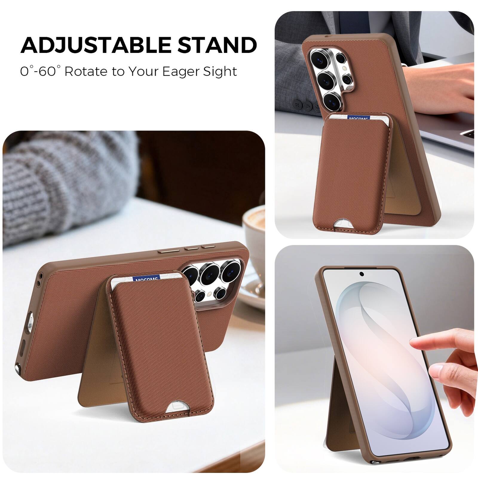 ADJUSTABLE STAND  
0°-60° Rotate to Your Eager Sight