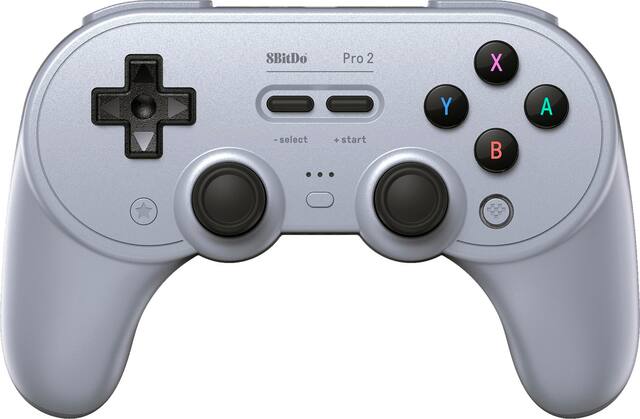 8BitDo - Pro 2 Bluetooth Controller for Switch, Windows, macOS, Android and Steam Deck with Hall Effect Joysticks - Gray