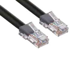 Cable Leader - Cat 5e Ethernet Cable, Non-Booted 24 AWG RJ45 Patch, Gigabit for Patch Panel, Switch, Server Rack, Router - Black
