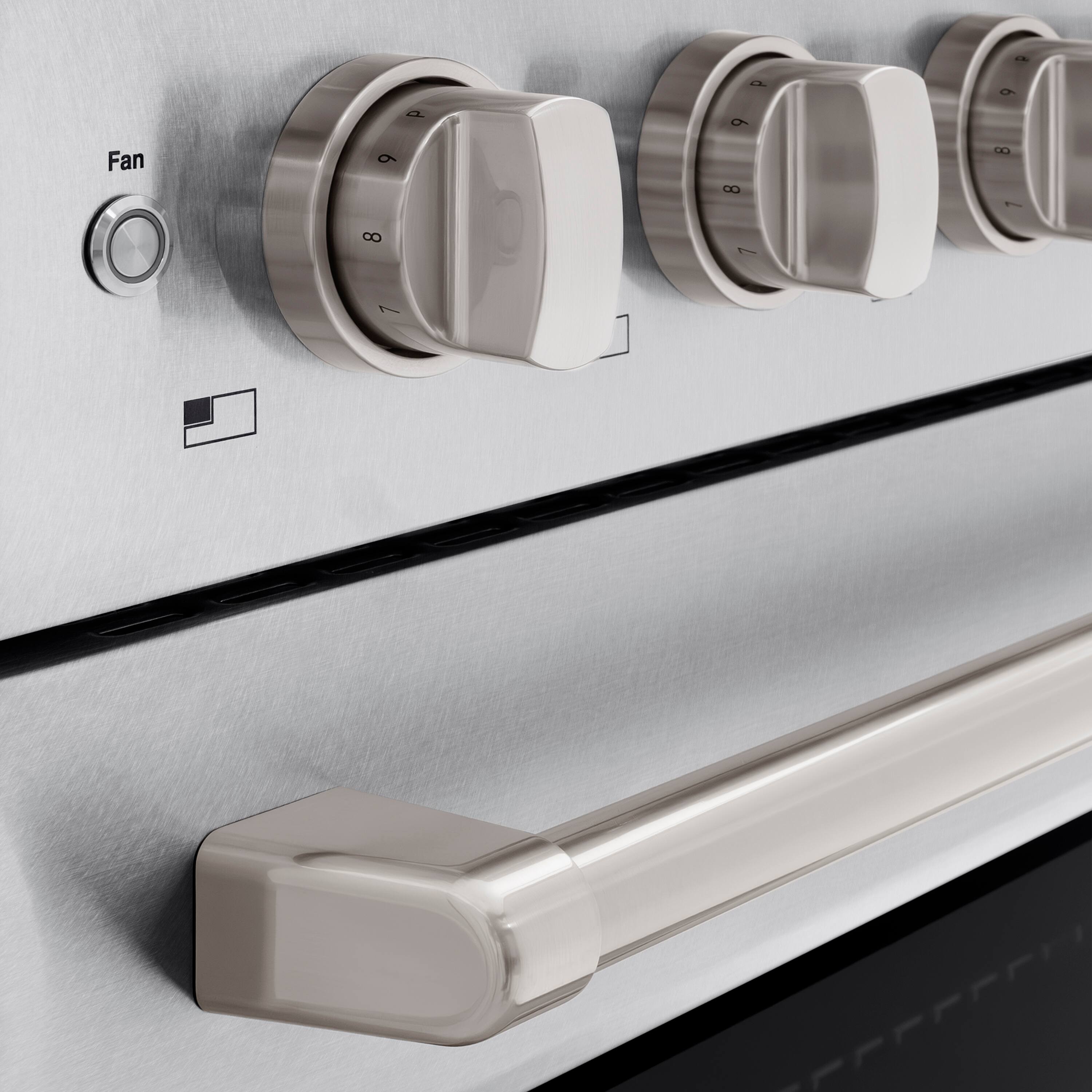 Alt View 5. ZLINE - 24 in. 3.2 cu. ft. Paramount Freestanding Induction Range with 3 Burners and Electric Oven in Satin Stainless Steel - Satin Stainless Steel.