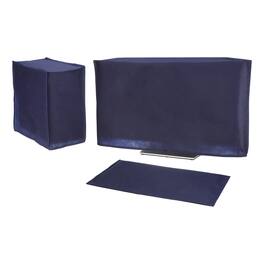 Unique Bargains - 3pcs Computer Dust Cover Set for 28" Monitor, Keyboard and Host PC, Non-Woven Dust Proof Protection Case - Blue