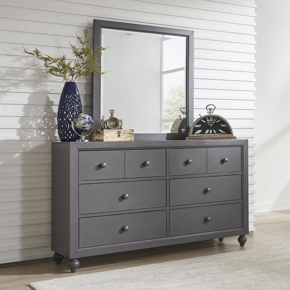 Back. Liberty Furniture Industries - Cottage View Mirror in Dark Gray - Gray.