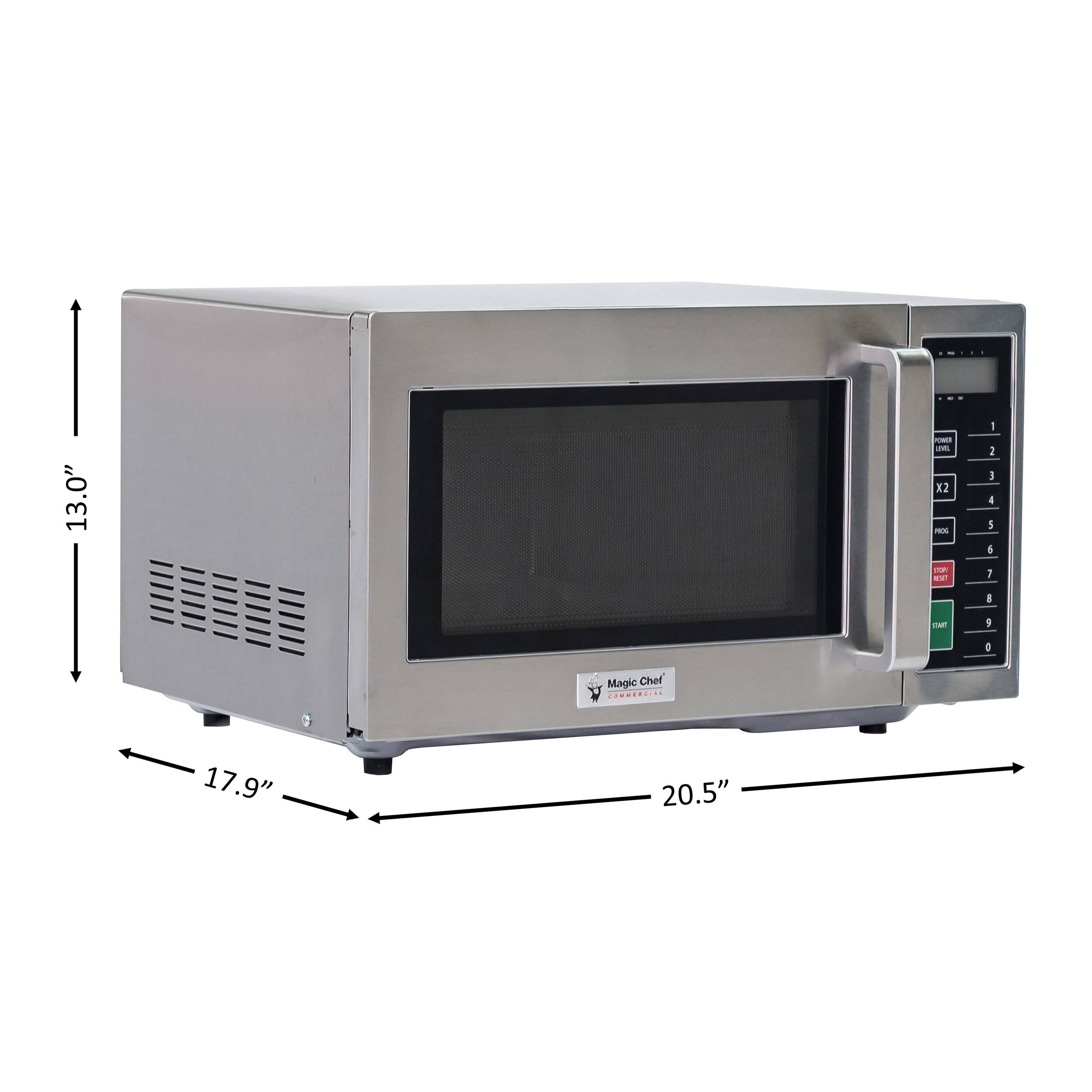 13.0"  
POWER M X2 NOE DON NEXT  
I 2 8 4 5 5 7 I  
FART  

D  
Magic Chef COMMERCIAL  
17.9"  
20.5"