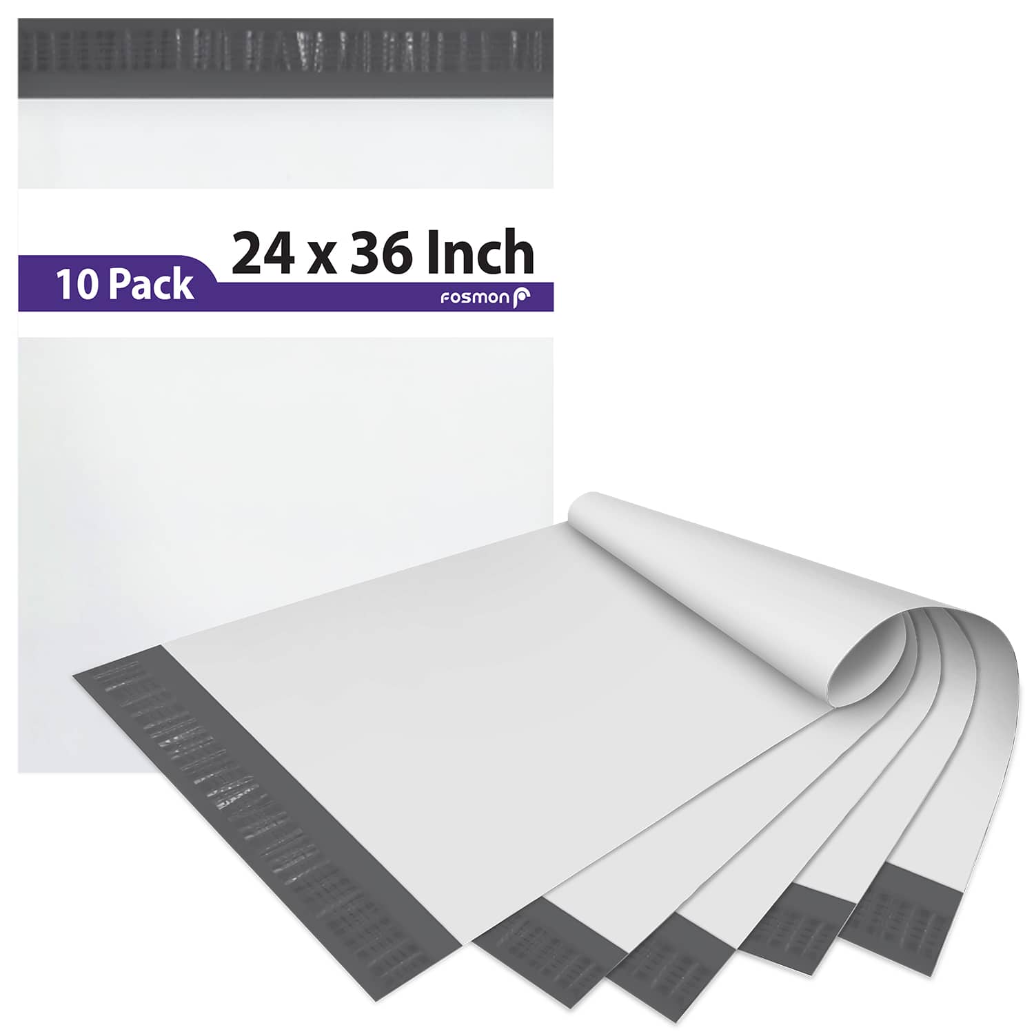 "Fosmon - 24"" x 36"", Large Self-Seal Tear-Proof Polyethylene Mailers - 10 Pack - Silver" price history on PriceWatchPro