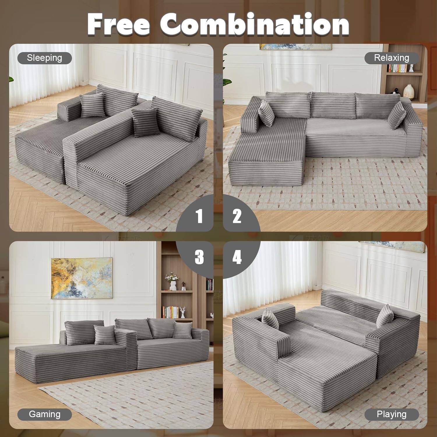 Free Combination

1. Sleeping
2. Relaxing
3. Gaming
4. Playing