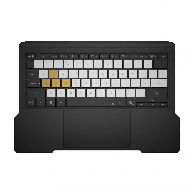 Alt View 5. ASUS - ASUS ROG Limited Special Edition Kojima Productions Flow Z13 13.4" 2.5K WQXGA IPS 180Hz Touchscreen Detachable Copilot+ - Decennium Gold.