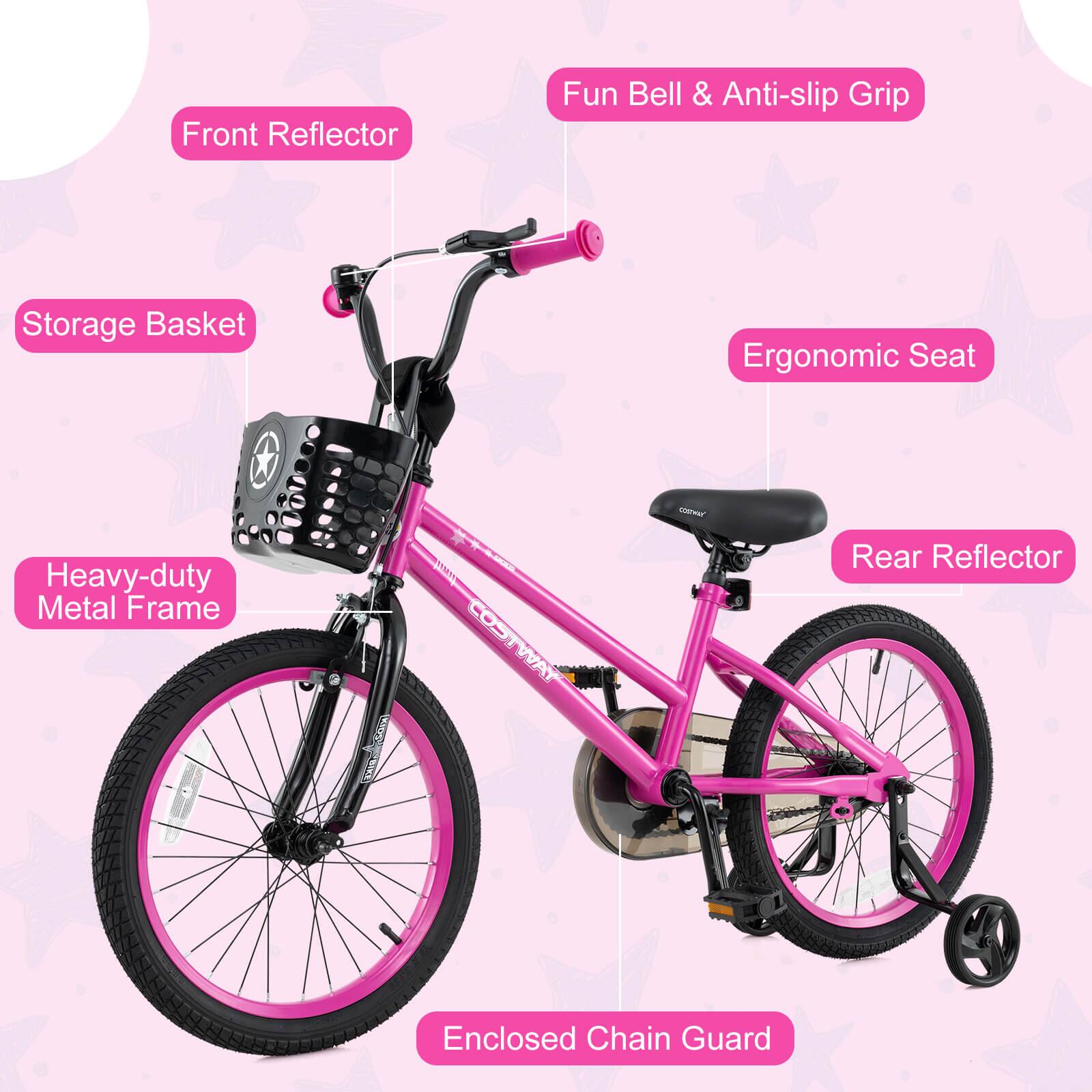 - Front Reflector
- Fun Bell & Anti-slip Grip
- Storage Basket
- Ergonomic Seat
- Heavy-duty Metal Frame
- Rear Reflector
- Enclosed Chain Guard