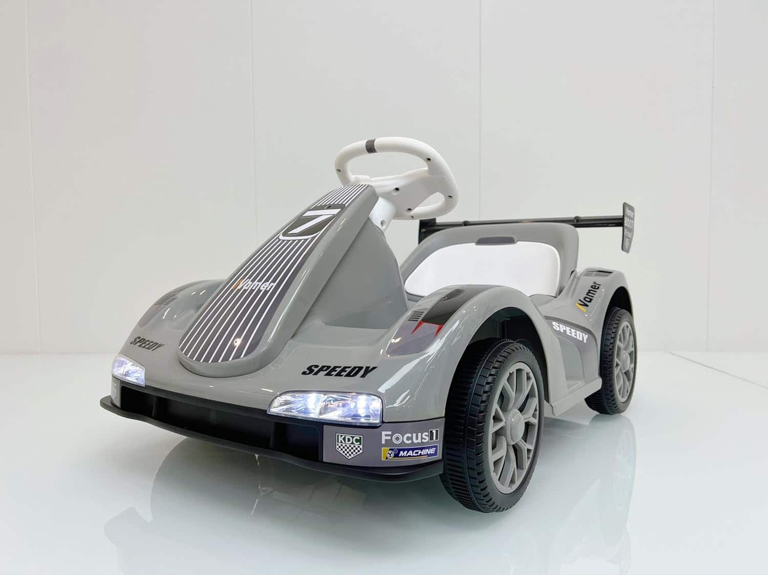 Maxxis Merch - Electric Go Kart for Kids Ride on Race Car Remote Control LED Headlights 7AH Battery Powered for Toddlers Kids