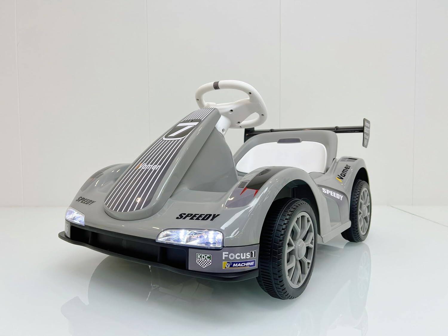 Maxxis Merch - Electric Go Kart for Kids Ride on Race Car Remote Control LED Headlights 7AH Battery Powered for Toddlers Kids