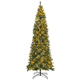 Kadyn - Christmas Tree,Home Party Christmas Tree Decorations,9 FT Pre-Lit Artificial Christmas Tree with 1298 Snowy Branch Tips - Green