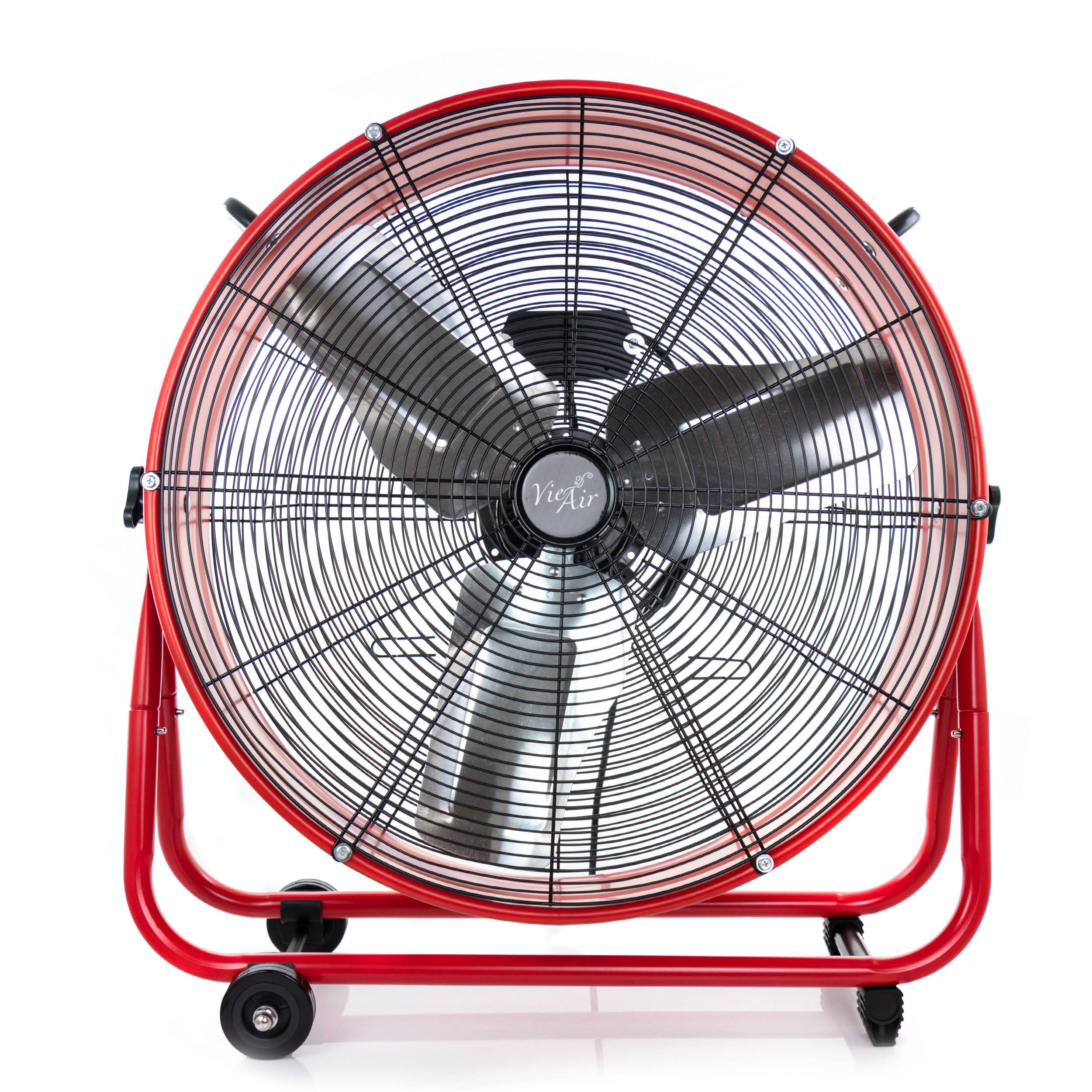 Alt View 9. VieAir - Vie Air 24 Inch Commercial Floor Drum Fan in Red - Red.