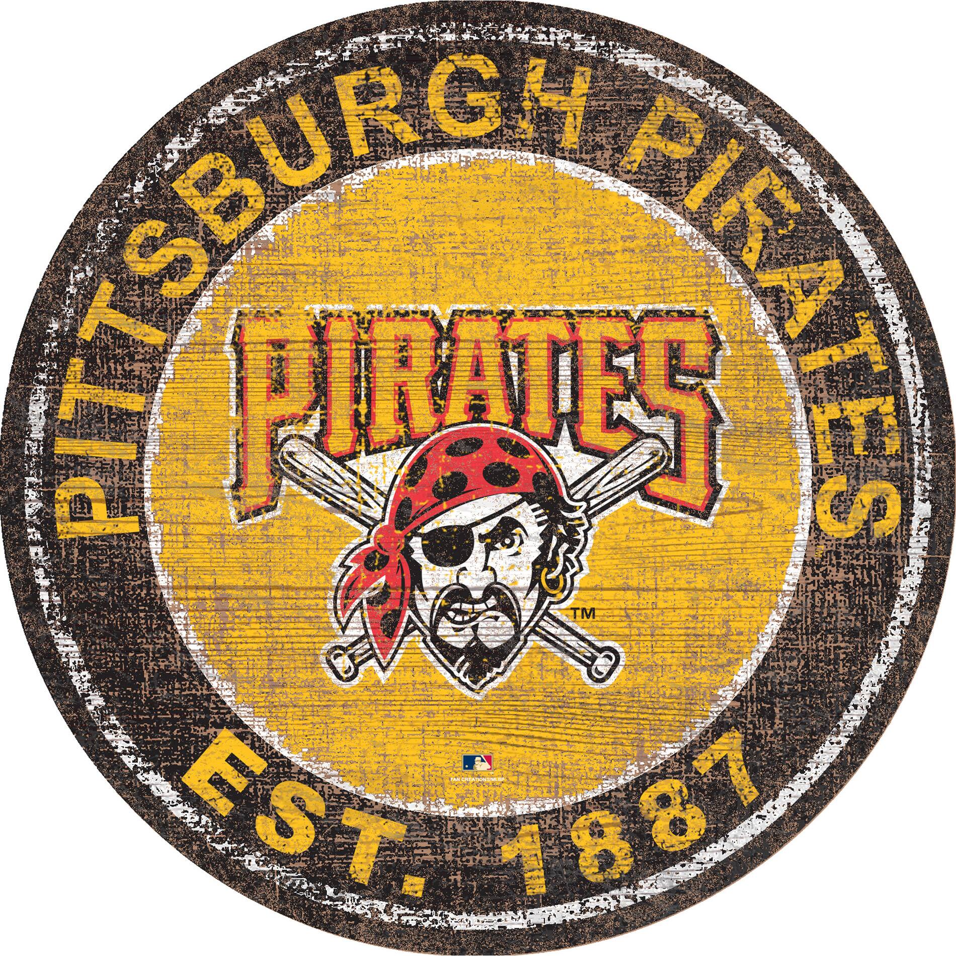 Pittsburgh Pirates 24'' Round Heritage Logo Sign