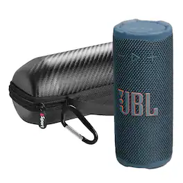 JBL - Grip Compact Portable Bluetooth Speaker Bundle with gSport Case - Blue