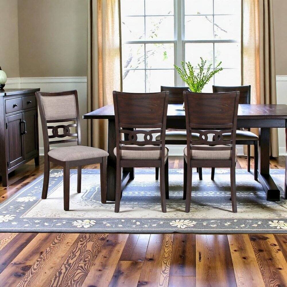 Left. FurniFact - Dining Chairs Set of 6, Upholstered Dining Chairs for Dining Room in Grey - Grey.