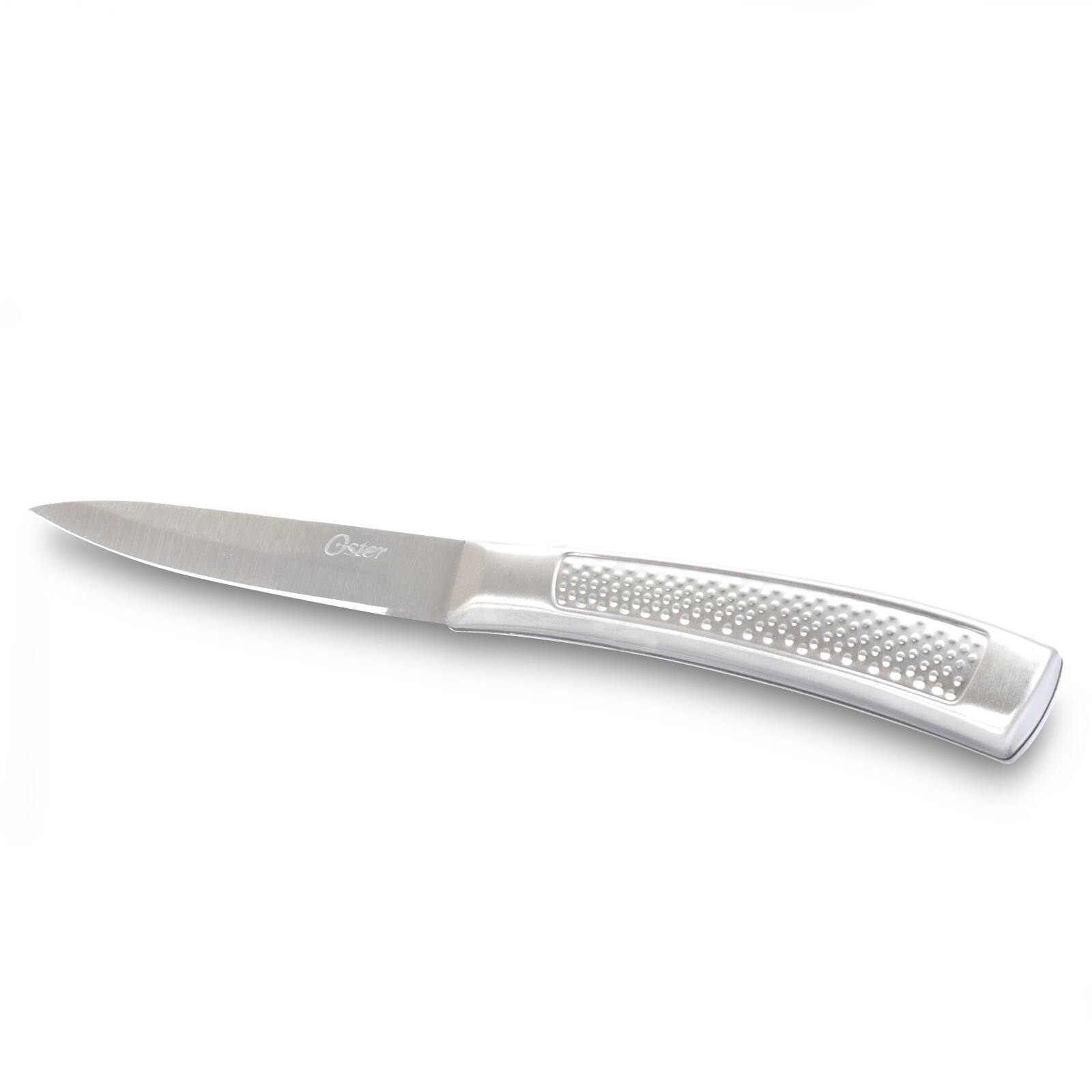 Alt View 9. Oster - Oster Wellisford 14 Piece Stainless Steel Cutlery Set with Black Rubber Wood Block - Black and Silver.