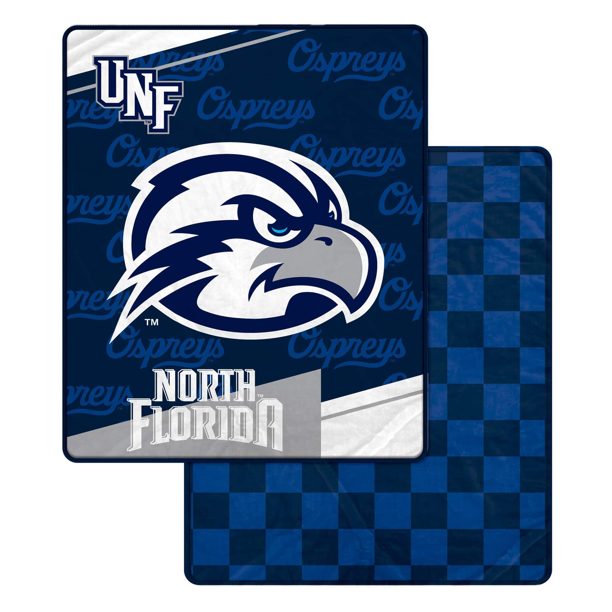 Pegasus - UNF Ospreys 60" x 70" Diagonal Ghost Checkered Double-Sided Blanket - Multicolor