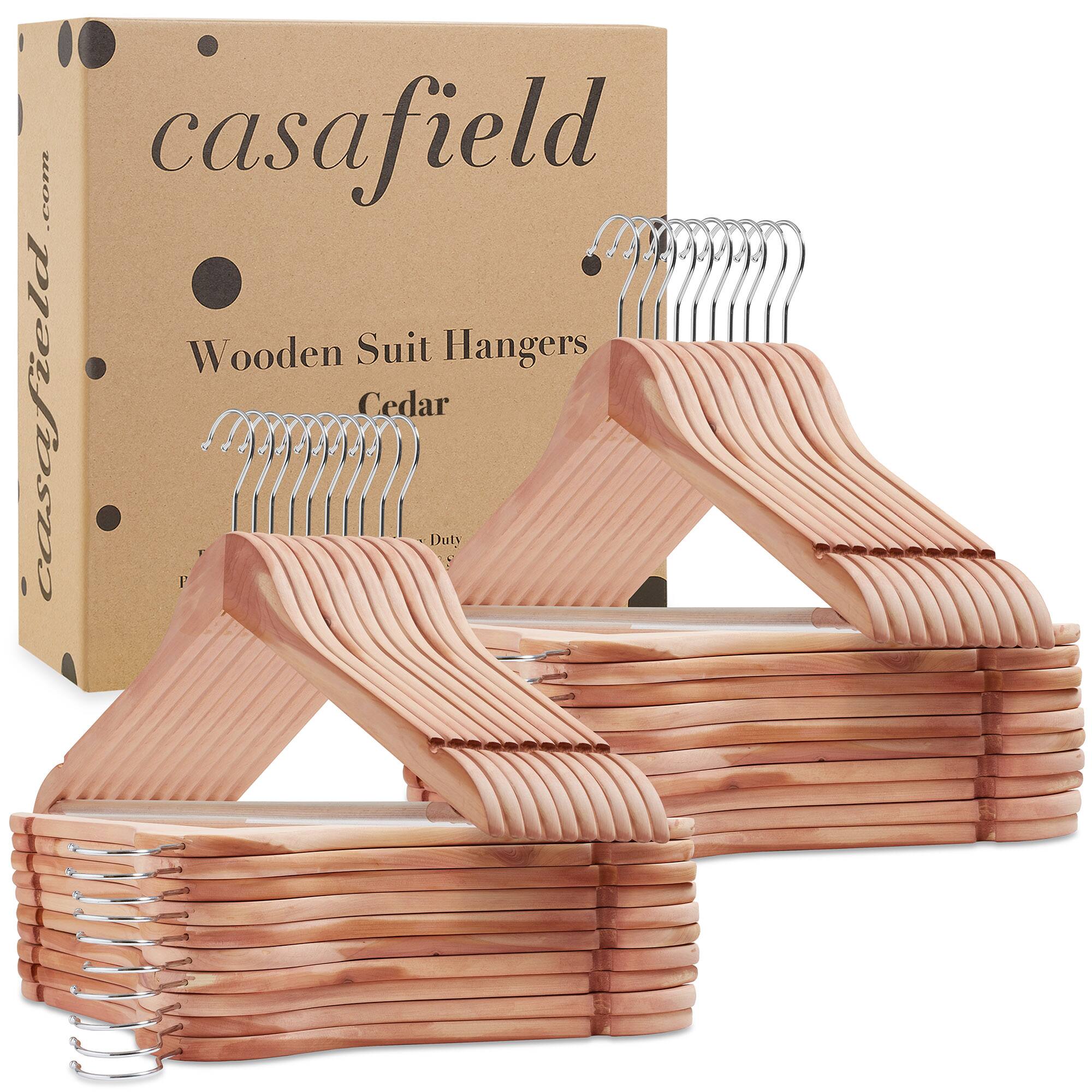 casafield Wooden Suit Hangers Cedar
