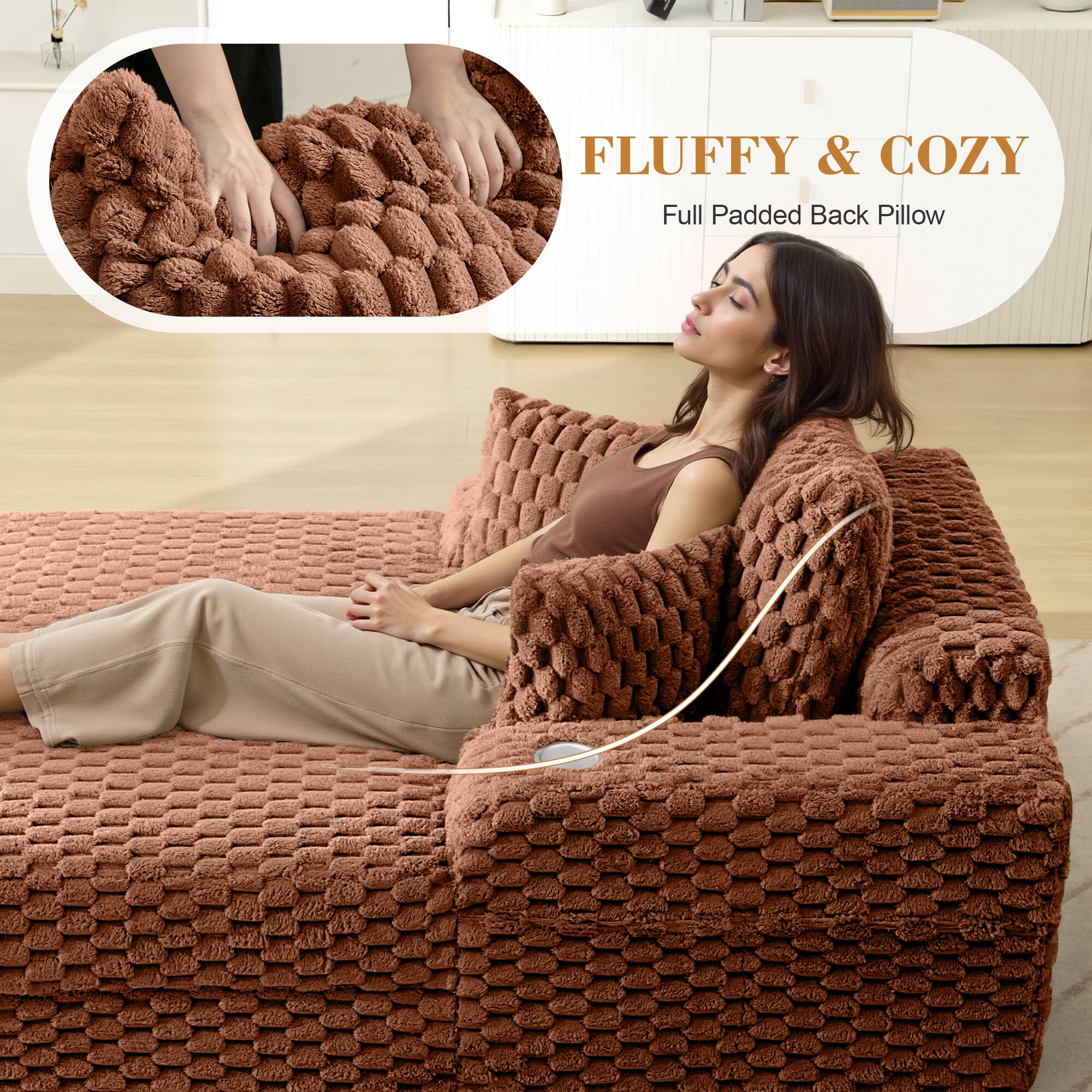 FLUFFY & COZY  
Full Padded Back Pillow