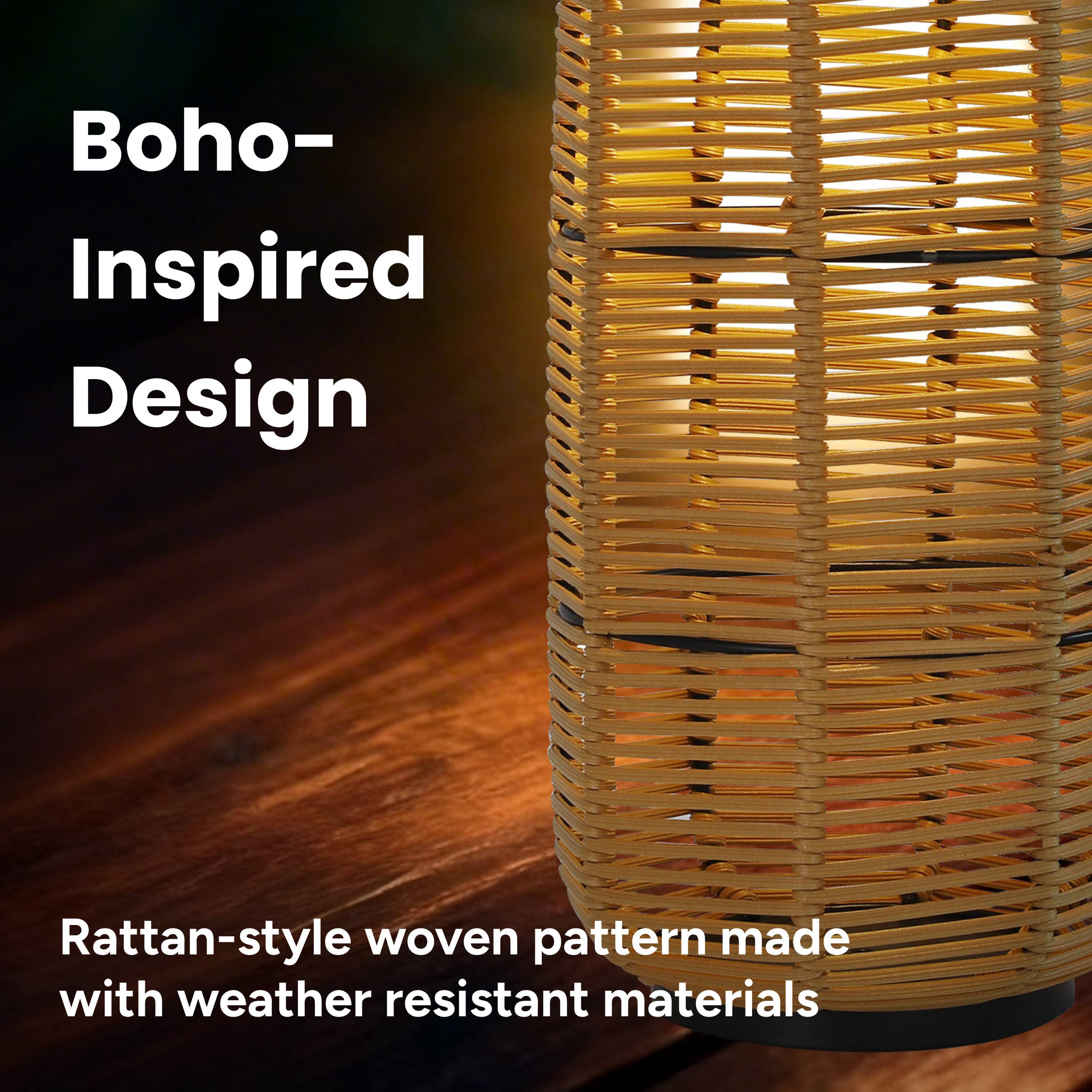 Boho-Inspired Design

Rattan-style woven pattern made with weather resistant materials